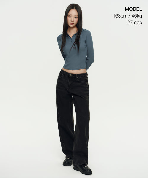 MUSINSA STANDARD WOMAN MUSINSA STANDARD WOMAN Denim Low Rise Wide Pants