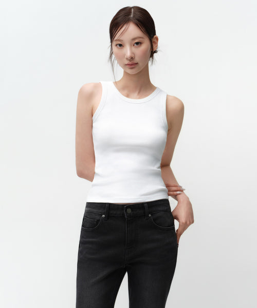 MUSINSA STANDARD WOMAN MUSINSA STANDARD WOMAN Women's Essential Tank Top [White]