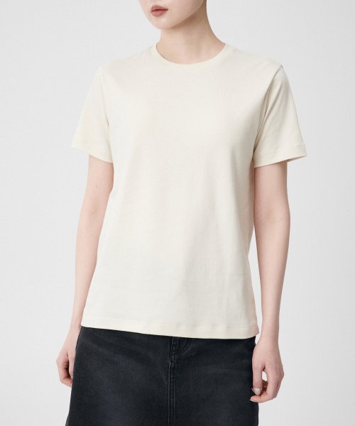 MUSINSA STANDARD WOMAN MUSINSA STANDARD WOMAN Women's Basic Crew Neck T-Shirt (Ecru)