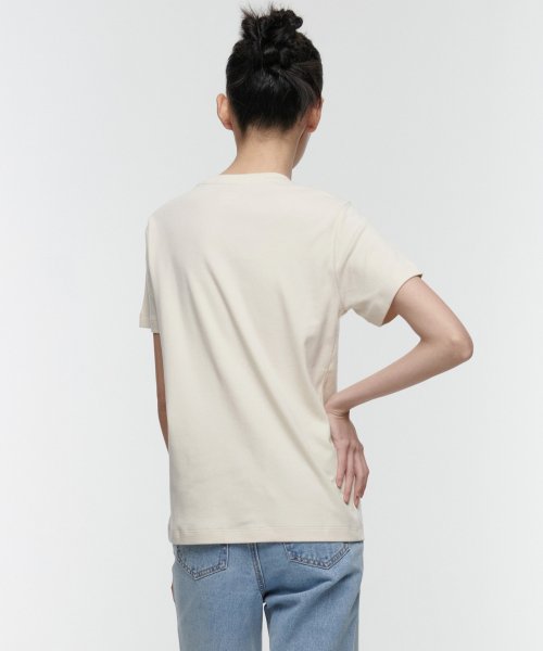 MUSINSA STANDARD WOMAN MUSINSA STANDARD WOMAN Women's Basic Crew Neck T-Shirt (Ecru)
