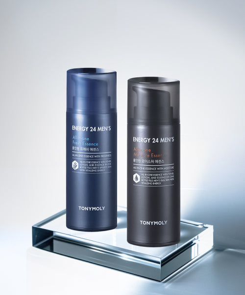 TONYMOLY Energy 24 Men's All-in-One Essence 120ml (Moisture/Fresh) (+ Houttuynia Cordata Cica Cooling Moisturizing Cream 8ml)