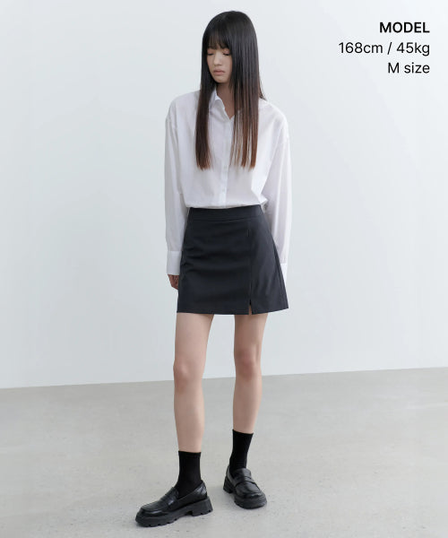 MUSINSA STANDARD WOMAN MUSINSA STANDARD WOMAN Cotton Nylon Oversized Shirt (White)