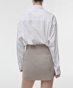MUSINSA STANDARD WOMAN MUSINSA STANDARD WOMAN Cotton Nylon Oversized Shirt (White)