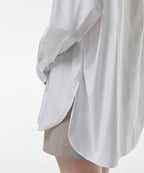 MUSINSA STANDARD WOMAN MUSINSA STANDARD WOMAN Cotton Nylon Oversized Shirt (White)
