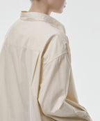 MUSINSA STANDARD WOMAN MUSINSA STANDARD WOMAN Cotton Nylon Oversized Shirt [Light Beige]