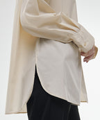 MUSINSA STANDARD WOMAN MUSINSA STANDARD WOMAN Cotton Nylon Oversized Shirt [Light Beige]