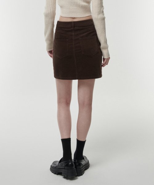 MUSINSA STANDARD WOMAN MUSINSA STANDARD WOMAN Women's Corduroy Mini Skirt (Brown)