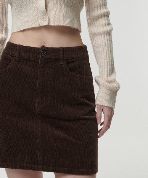 MUSINSA STANDARD WOMAN MUSINSA STANDARD WOMAN Women's Corduroy Mini Skirt (Brown)