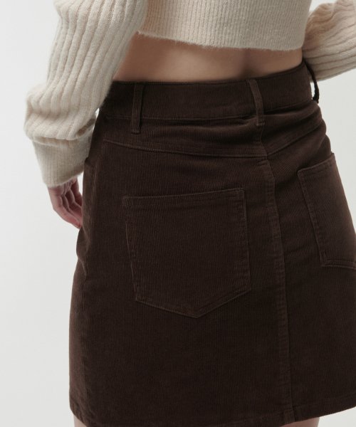 MUSINSA STANDARD WOMAN MUSINSA STANDARD WOMAN Women's Corduroy Mini Skirt (Brown)