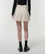 MUSINSA STANDARD WOMAN MUSINSA STANDARD WOMAN Corduroy Pleated Mini Skirt [Cream]