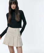 MUSINSA STANDARD WOMAN MUSINSA STANDARD WOMAN Corduroy Pleated Mini Skirt [Cream]