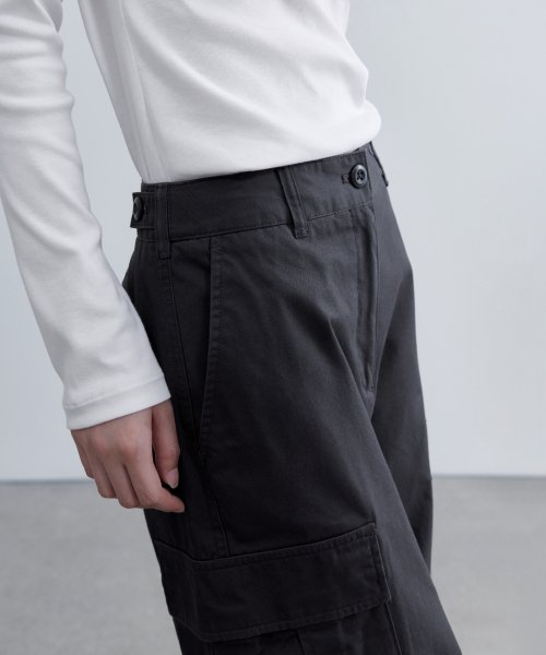 MUSINSA STANDARD WOMAN MUSINSA STANDARD WOMAN Women's Wide Cargo Pants Dark Gray