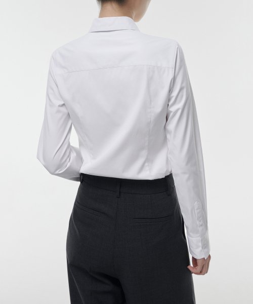 MUSINSA STANDARD WOMAN MUSINSA STANDARD WOMAN Slim Fit Shirt (White)