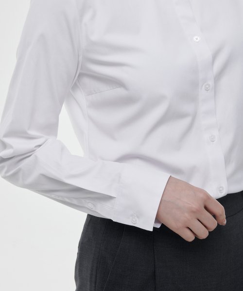 MUSINSA STANDARD WOMAN MUSINSA STANDARD WOMAN Slim Fit Shirt (White)