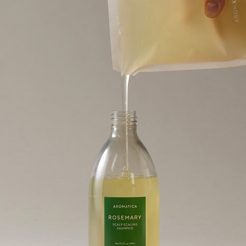 AROMATICA (Scalp Strengthening) Rosemary Shampoo Main Product & Refill Set (400ML+500ML)