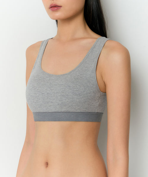 MUSINSA STANDARD WOMAN MUSINSA STANDARD WOMAN Women's Cotton Bra Top Medium Gray