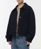 MUSINSA STANDARD WOMAN MUSINSA STANDARD WOMAN Coat Short Mac [Navy]