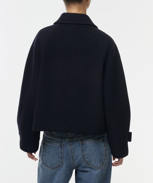 MUSINSA STANDARD WOMAN MUSINSA STANDARD WOMAN Coat Short Mac [Navy]