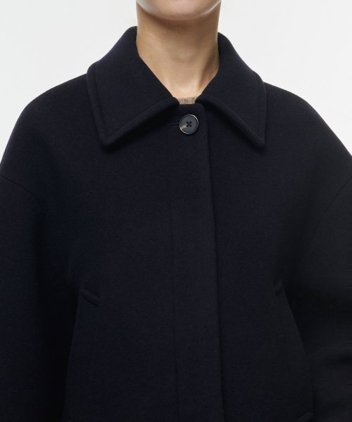 MUSINSA STANDARD WOMAN MUSINSA STANDARD WOMAN Coat Short Mac [Navy]