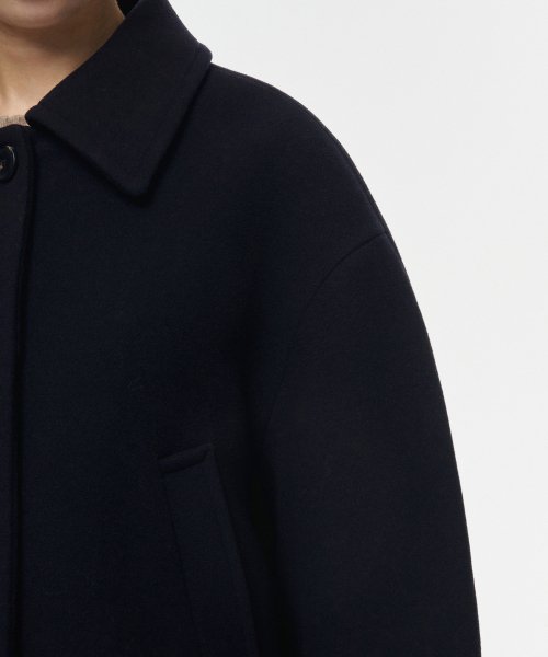MUSINSA STANDARD WOMAN MUSINSA STANDARD WOMAN Coat Short Mac [Navy]