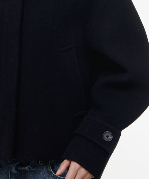MUSINSA STANDARD WOMAN MUSINSA STANDARD WOMAN Coat Short Mac [Navy]