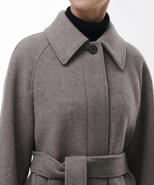 MUSINSA STANDARD WOMAN MUSINSA STANDARD WOMAN Coat Women's Cashmere Blend Balmacan Robe [Taupe]