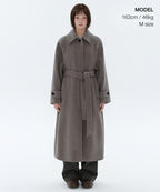 MUSINSA STANDARD WOMAN MUSINSA STANDARD WOMAN Coat Women's Cashmere Blend Balmacan Robe [Taupe]