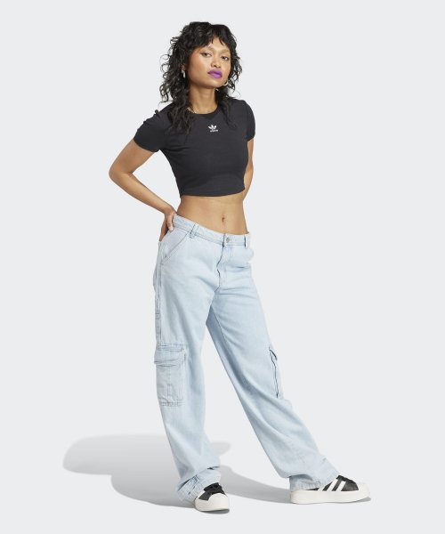 ADIDAS ADIDAS Lip Crop Tee - Black