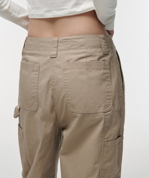 MUSINSA STANDARD WOMAN MUSINSA STANDARD WOMAN Women's Wide Carpenter Pants (Beige)