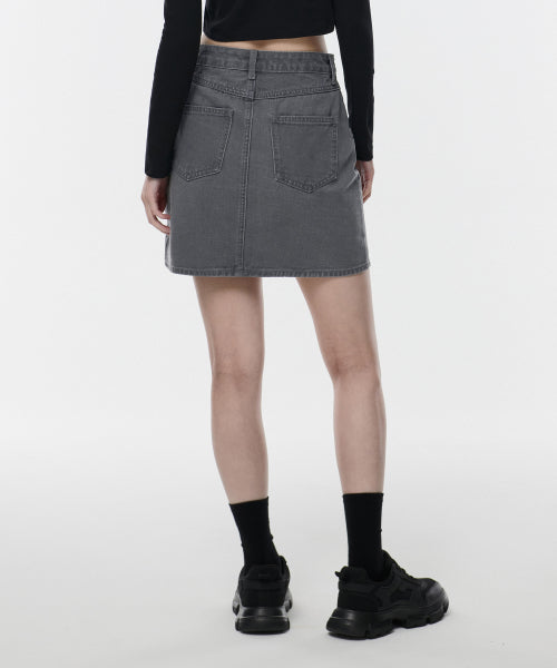 MUSINSA STANDARD WOMAN MUSINSA STANDARD WOMAN Denim Mini Skirt Gray