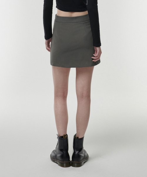 MUSINSA STANDARD WOMAN MUSINSA STANDARD WOMAN Women's Slit Mini Skirt Light Khaki