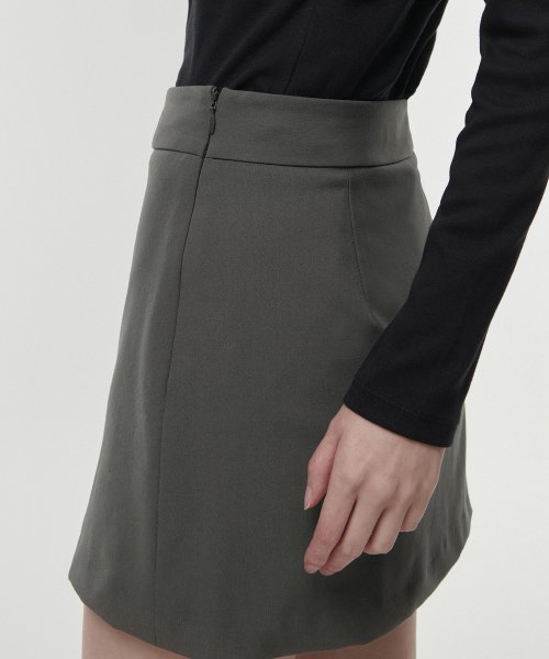 MUSINSA STANDARD WOMAN MUSINSA STANDARD WOMAN Women's Slit Mini Skirt Light Khaki