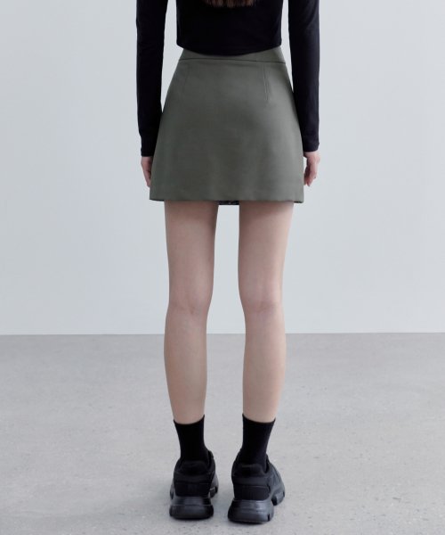 MUSINSA STANDARD WOMAN MUSINSA STANDARD WOMAN Women's Slit Mini Skirt Light Khaki