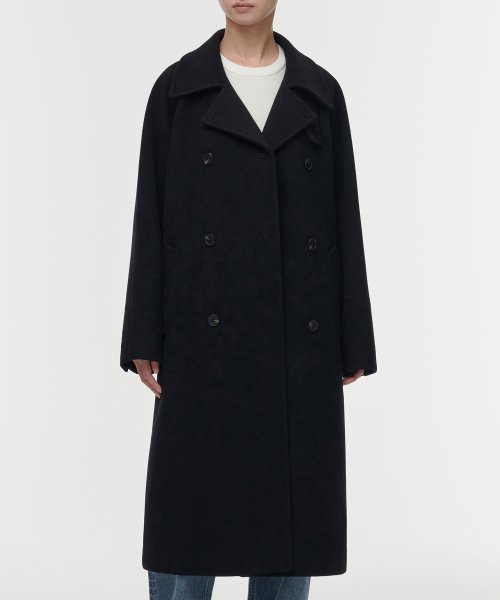 MUSINSA STANDARD WOMAN MUSINSA STANDARD WOMAN Coat Women's Cashmere Blend Trench Coat [Black]