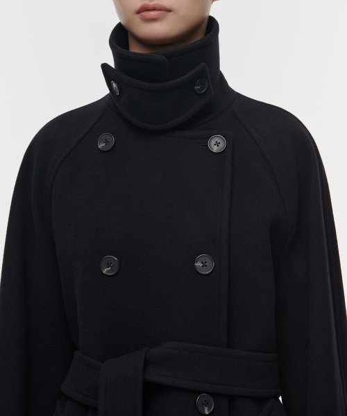 MUSINSA STANDARD WOMAN MUSINSA STANDARD WOMAN Coat Women's Cashmere Blend Trench Coat [Black]