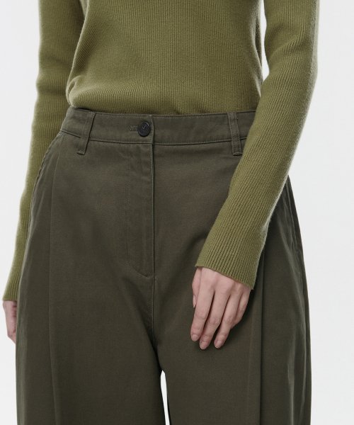 MUSINSA STANDARD WOMAN MUSINSA STANDARD WOMAN Women's Ribbed Slim Turtleneck Knit Light Moss
