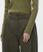MUSINSA STANDARD WOMAN MUSINSA STANDARD WOMAN Women's Ribbed Slim Turtleneck Knit Light Moss