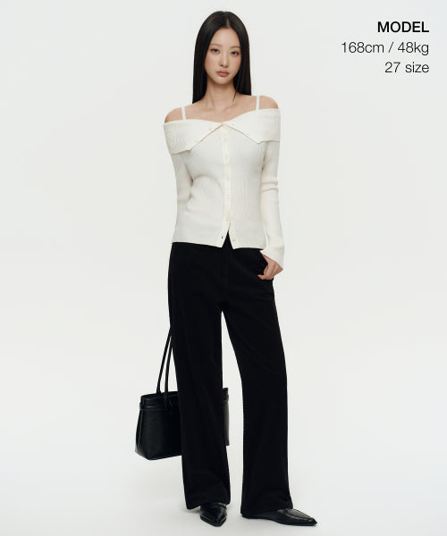 MUSINSA STANDARD WOMAN MUSINSA STANDARD WOMAN Women's Straight Corduroy Pants [Black]