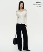 MUSINSA STANDARD WOMAN MUSINSA STANDARD WOMAN Women's Straight Corduroy Pants [Black]