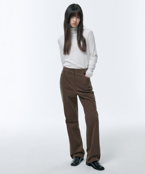 MUSINSA STANDARD WOMAN MUSINSA STANDARD WOMAN Women's Straight Corduroy Pants Khaki Brown