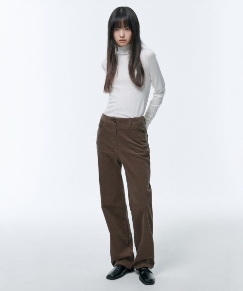 MUSINSA STANDARD WOMAN MUSINSA STANDARD WOMAN Women's Straight Corduroy Pants Khaki Brown