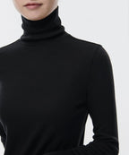 MUSINSA STANDARD WOMAN MUSINSA STANDARD WOMAN T-Shirt Slim Turtleneck Black
