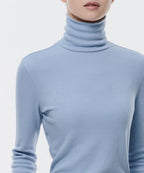 MUSINSA STANDARD WOMAN MUSINSA STANDARD WOMAN Women's T-Shirt Slim Turtleneck Sky Blue