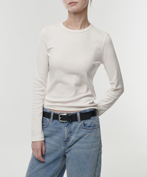 MUSINSA STANDARD WOMAN MUSINSA STANDARD WOMAN T-Shirt Slim Fit