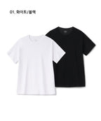 MUSINSA STANDARD WOMAN MUSINSA STANDARD WOMAN Women's Relaxed Fit Crew Neck T-Shirt 2 Pack