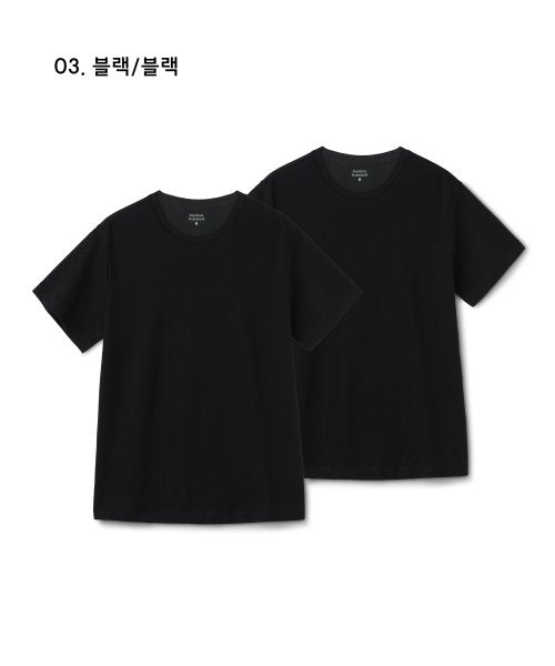 MUSINSA STANDARD WOMAN MUSINSA STANDARD WOMAN Women's Relaxed Fit Crew Neck T-Shirt 2 Pack