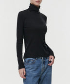 MUSINSA STANDARD WOMAN Ribbed Slim Turtle Neck T-Shirt