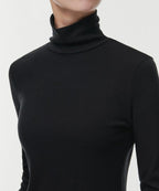 MUSINSA STANDARD WOMAN Ribbed Slim Turtle Neck T-Shirt