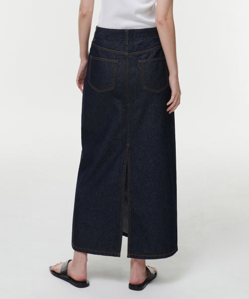 MUSINSA STANDARD WOMAN MUSINSA STANDARD WOMAN Denim Maxi Skirt Deep Indigo