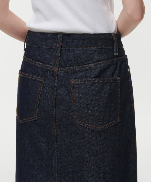 MUSINSA STANDARD WOMAN MUSINSA STANDARD WOMAN Denim Maxi Skirt Deep Indigo